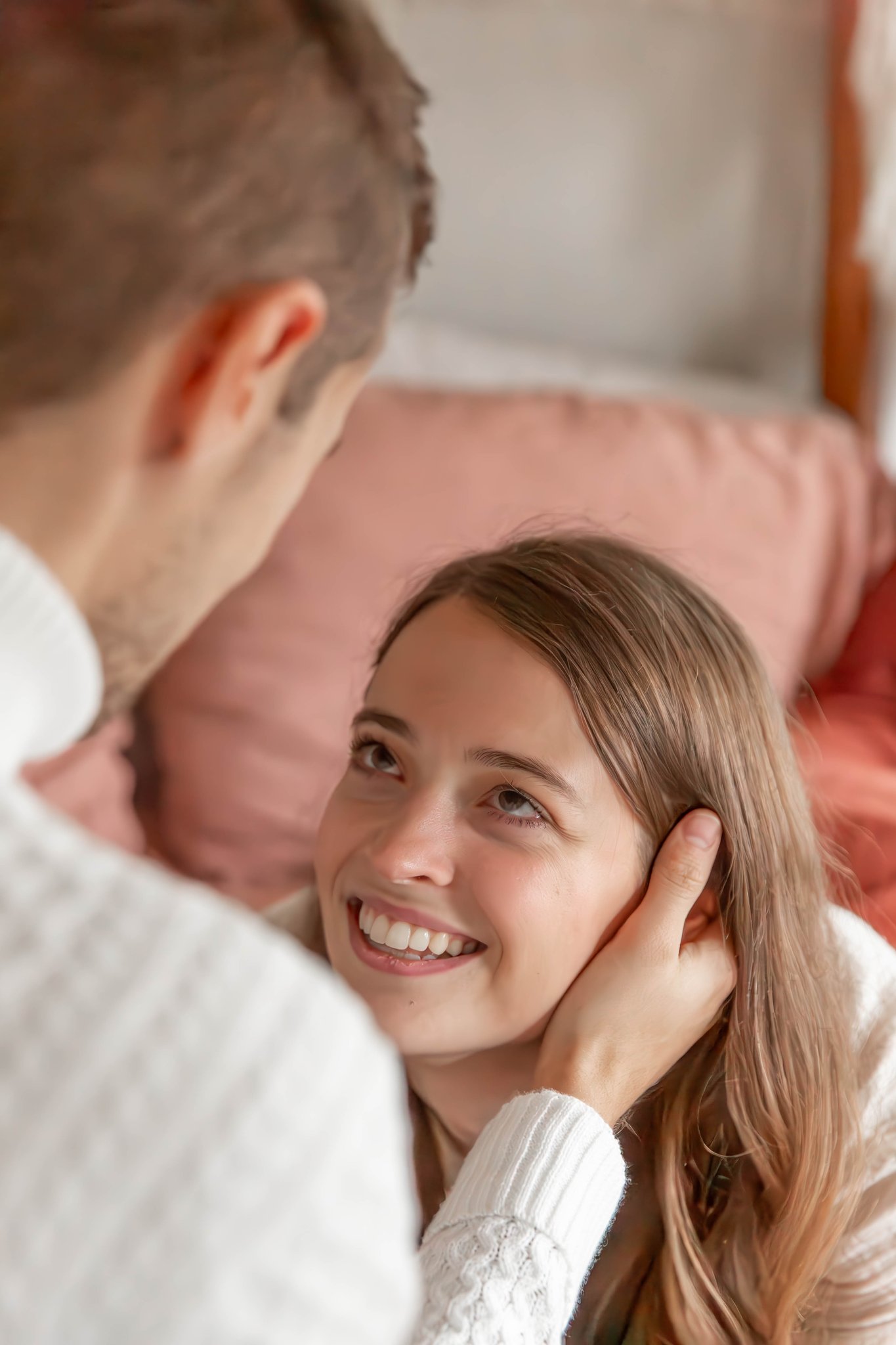 Husband cherishing his wife