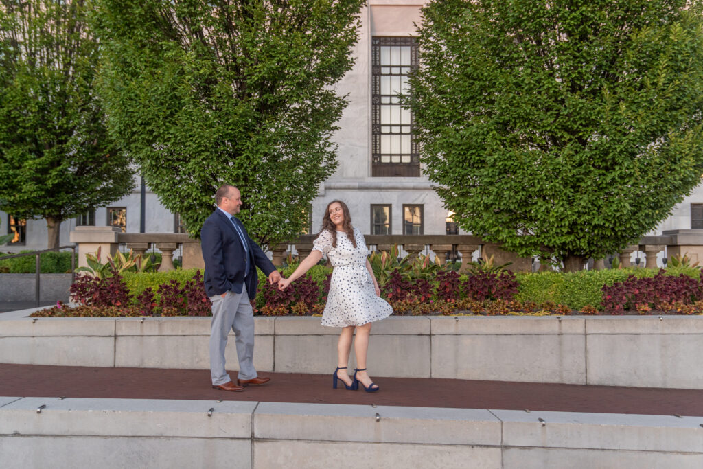 Engagement outfits for downtown Columbus 