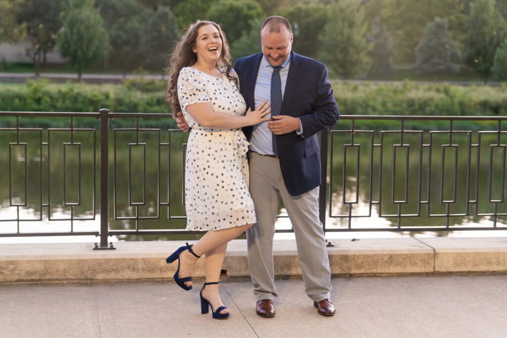 Cute couple near the river